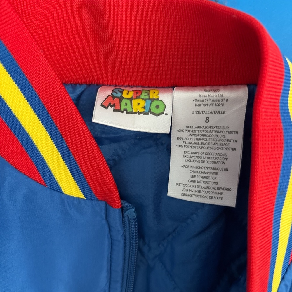 Super Mario Bomber Jacket |Nintendo Varsity style |Size 8 Juni | Colorfull retro - Picture 2 of 3